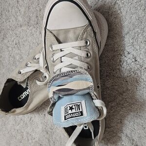 Converse Gray and Blue Canvas Sneakers
